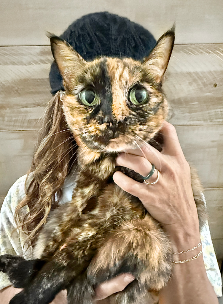 Author Devon Birch with her Tortoiseshell Cat